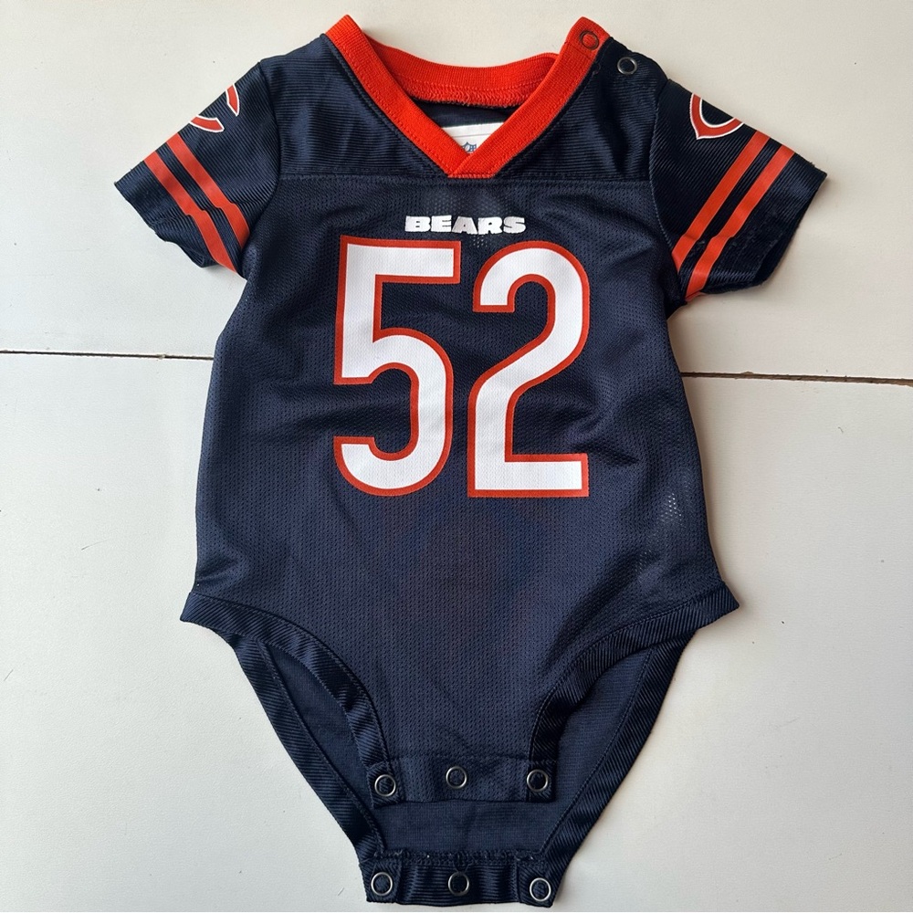 chicago bears Khalil Mack one piece jersey romper number 52 baby size 3-6 months